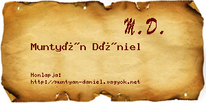 Muntyán Dániel névjegykártya